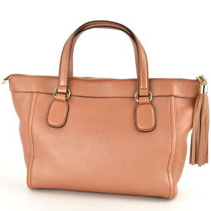 Gucci Tassel Bag with Charm Tote Interlocking Orange G Leather